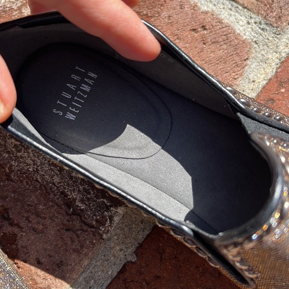 Stuart Weitzman sparkly metallic look slip. - Picture 10 of 17